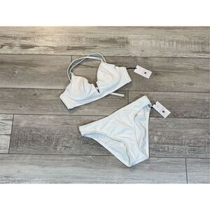 Target Shade & Shore white two-piece bikini swimsuit size S-32B